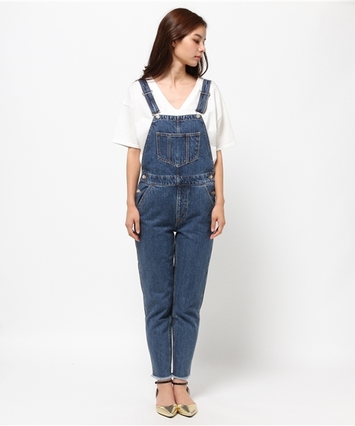 MOUSSY（マウジー）の「Fringe Overall Tapered（つなぎ/オールインワン・レディース・ブルー・0/1/2）」の2枚目の写真