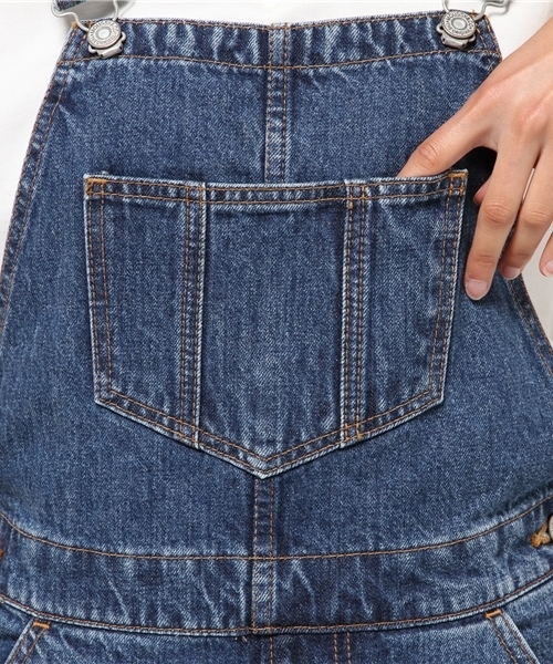 MOUSSY（マウジー）の「Fringe Overall Tapered（つなぎ/オールインワン・レディース・ブルー・0/1/2）」の5枚目の写真