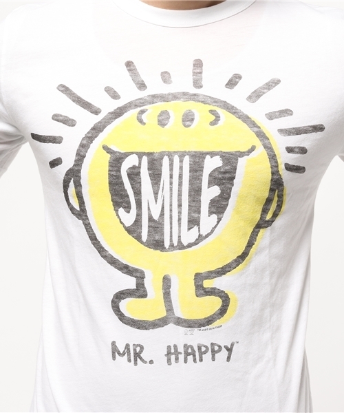 JUNK FOOD(ジャンクフード)の「SMILE Mr Happy Tシャツ(Tシャツ/カットソー・メンズ・ホワイト・SMALL/X-SMALL)」の6枚目の写真