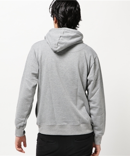 FATグレー フルジップ スウェットパーカー JEANS MATE（ジーンズメイト）の「【FAT ANIMALS】クジラプリントプル