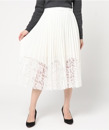 Cheek | レースヘムプリーツスカート(スカート)