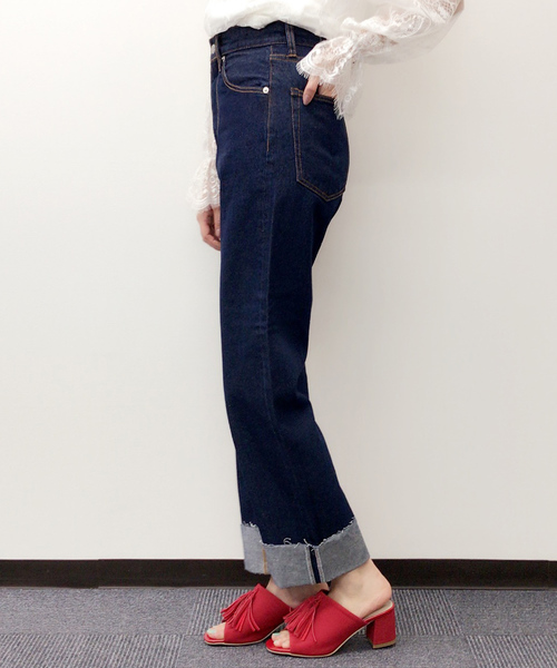 archives（アルシーヴ）の「ストレートデニムパンツ（デニムパンツ・レディース・ネイビー/ロイヤルブルー・SMALL/MEDIUM）」の12枚目の写真