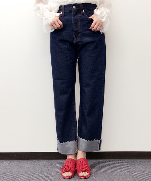 archives（アルシーヴ）の「ストレートデニムパンツ（デニムパンツ・レディース・ネイビー/ロイヤルブルー・SMALL/MEDIUM）」の11枚目の写真