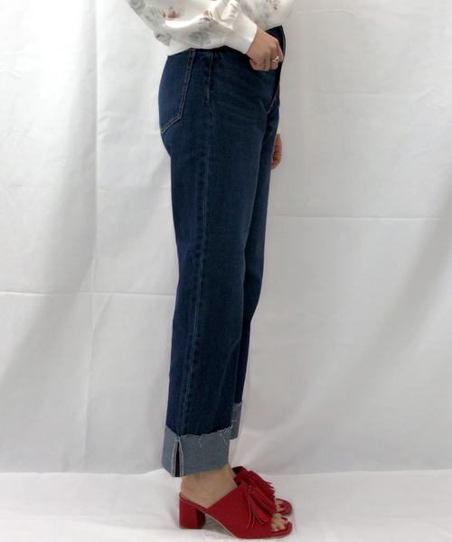 archives（アルシーヴ）の「ストレートデニムパンツ（デニムパンツ・レディース・ネイビー/ロイヤルブルー・SMALL/MEDIUM）」の14枚目の写真