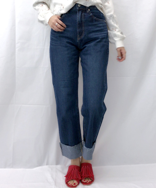 archives（アルシーヴ）の「ストレートデニムパンツ（デニムパンツ・レディース・ネイビー/ロイヤルブルー・SMALL/MEDIUM）」の13枚目の写真