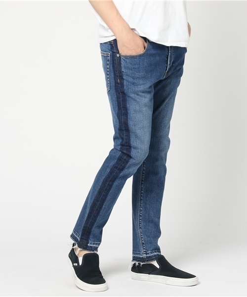 SHIPS JET BLUE(シップスジェットブルー)の「SHIPS JET BLUE: サイドライン アンクル デニム(デニムパンツ・メンズ・コバルトブルー/ライトブルー・LARGE/MEDIUM/SMALL)」の14枚目の写真