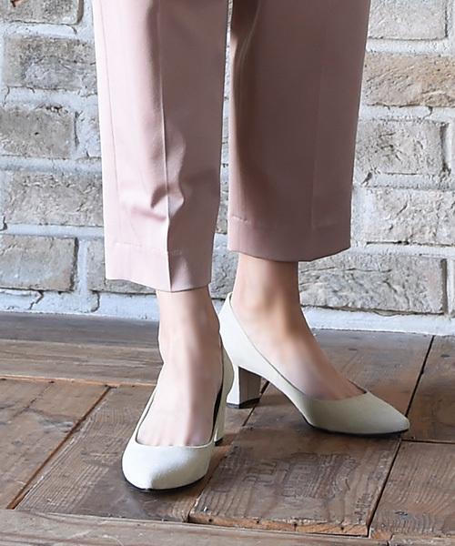 Luz Llena（ラズレナ）の「[made in JAPAN]ポインテッドチャンキ ヒールパンプス（パンプス・レディース・ピンク/ブルー/ブラック/グレイッシュベージュ/マスタード/レッド・22.5cm/24.0cm/23.5cm/24.5cm/23.0cm）」の18枚目の写真