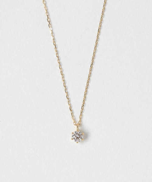 SIENA ROSE（シエナロゼ）の「一粒ダイヤモンドの18金ネックレス[0.1ct 