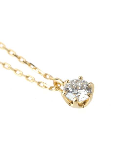 SIENA ROSE（シエナロゼ）の「一粒ダイヤモンドの18金ネックレス[0.1ct