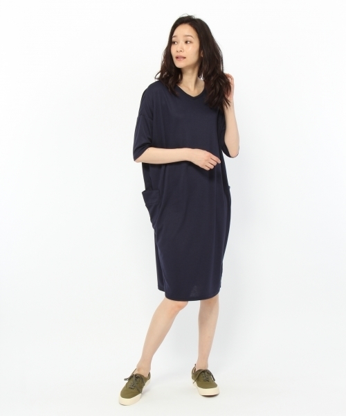 LAKOLE（ラコレ）の「2WAYポンチサックワンピース / LAKOLE（ワンピース・レディース・ネイビー/オリーブ/スモーク・SMALL/LARGE/MEDIUM）」の11枚目の写真