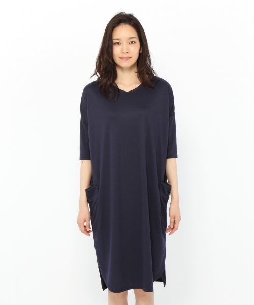 LAKOLE（ラコレ）の「2WAYポンチサックワンピース / LAKOLE（ワンピース・レディース・ネイビー/オリーブ/スモーク・SMALL/LARGE/MEDIUM）」の14枚目の写真