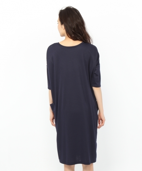 LAKOLE（ラコレ）の「2WAYポンチサックワンピース / LAKOLE（ワンピース・レディース・ネイビー/オリーブ/スモーク・SMALL/LARGE/MEDIUM）」の4枚目の写真