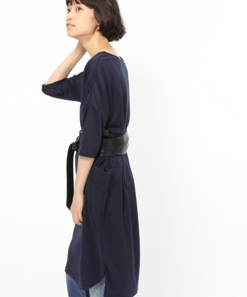 LAKOLE（ラコレ）の「2WAYポンチサックワンピース / LAKOLE（ワンピース・レディース・ネイビー/オリーブ/スモーク・SMALL/LARGE/MEDIUM）」の19枚目の写真