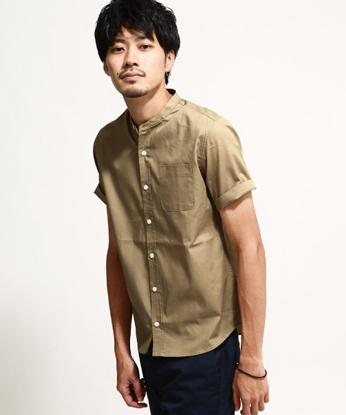 ZIP FIVE（ジップファイブ）の「【ZIP FIVE】ブロードバンドカラー半袖シャツ（シャツ/ブラウス・メンズ・ボルドー/テラコッタ/ピンク/ホワイト系その他/レッド系その他/ハウンドトゥース/サックスブルー/ブルー系その他2/オリーブ/ブラック/ダークグリーン/グレー/ブルー/オフホワイト/ダークネイビー/ホワイト×ネイビー/ベージュ/チャコール/ブルー系その他/ネイビー・LARGE/X-LARGE/XX-LARGE/MEDIUM/SMALL/X-SMALL）」の9枚目の写真
