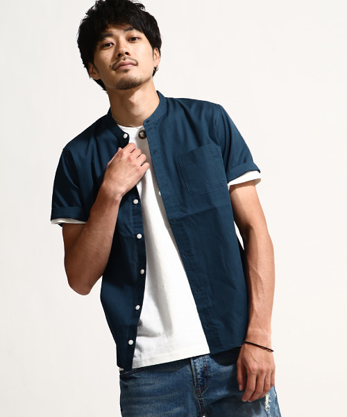 ZIP FIVE（ジップファイブ）の「【ZIP FIVE】ブロードバンドカラー半袖シャツ（シャツ/ブラウス・メンズ・ボルドー/テラコッタ/ピンク/ホワイト系その他/レッド系その他/ハウンドトゥース/サックスブルー/ブルー系その他2/オリーブ/ブラック/ダークグリーン/グレー/ブルー/オフホワイト/ダークネイビー/ホワイト×ネイビー/ベージュ/チャコール/ブルー系その他/ネイビー・LARGE/X-LARGE/XX-LARGE/MEDIUM/SMALL/X-SMALL）」の14枚目の写真