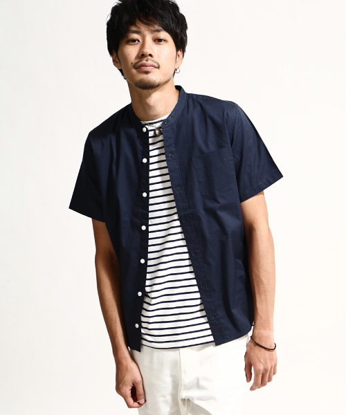 ZIP FIVE（ジップファイブ）の「【ZIP FIVE】ブロードバンドカラー半袖シャツ（シャツ/ブラウス・メンズ・ボルドー/テラコッタ/ピンク/ホワイト系その他/レッド系その他/ハウンドトゥース/サックスブルー/ブルー系その他2/オリーブ/ブラック/ダークグリーン/グレー/ブルー/オフホワイト/ダークネイビー/ホワイト×ネイビー/ベージュ/チャコール/ブルー系その他/ネイビー・LARGE/X-LARGE/XX-LARGE/MEDIUM/SMALL/X-SMALL）」の16枚目の写真