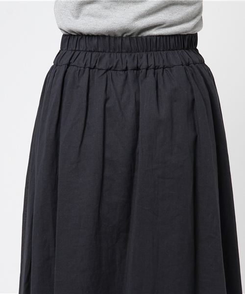 un dix cors（アンディコール）の「リネンコットンギャザースカート（スカート・レディース・パープル/ネイビー・ﾌﾘ-）」の4枚目の写真