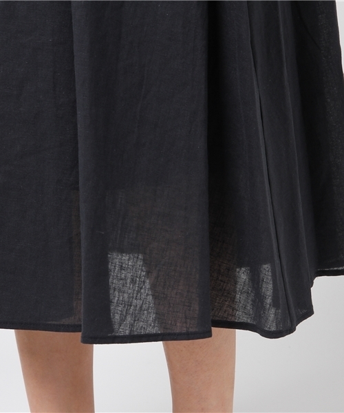 un dix cors（アンディコール）の「リネンコットンギャザースカート（スカート・レディース・パープル/ネイビー・ﾌﾘ-）」の5枚目の写真