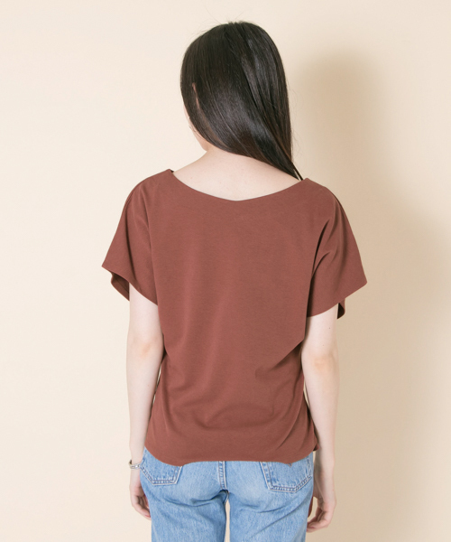 URBAN RESEARCH（アーバンリサーチ）の「2WAYレースアップTOPS（Tシャツ/カットソー・レディース・ブラウン/グリーン/ブラック・FREE）」の16枚目の写真