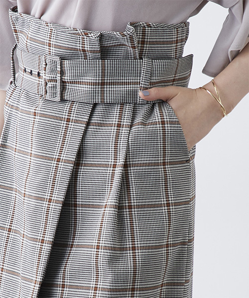 STUDIOUS（ステュディオス）の「【STUDIOUS】ピーチサテンIラインスカート（スカート・レディース・ネイビー/マルチ/ベージュ/バーガンディー・0/1）」の15枚目の写真