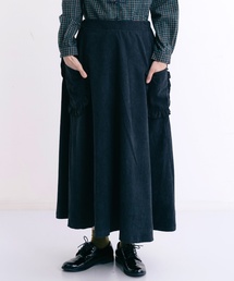 MERLOT | コーデュロイビッグフリルポケットロングスカート1026(スカート)