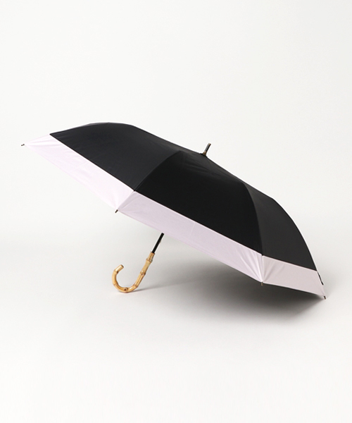 セール】晴雨兼用 ショートワイド折りたたみ傘 バンブーハンドル