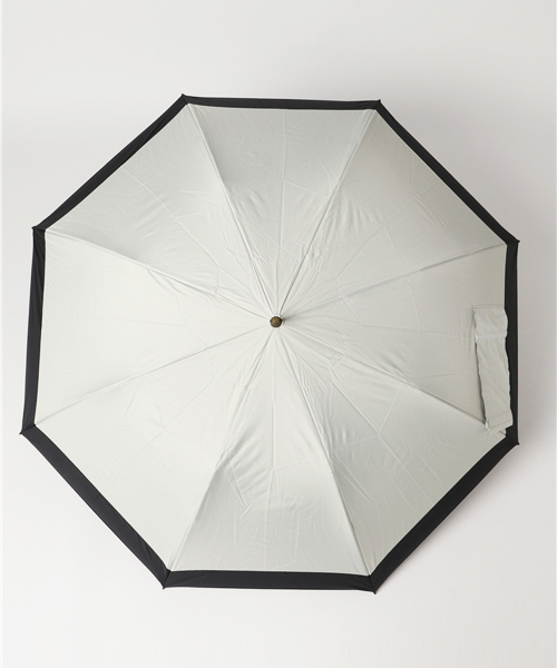 salle de bal（サルデバル）の「晴雨兼用 ショートワイド折りたたみ傘  バンブーハンドル　竹手　27370　SGT（折りたたみ傘・レディース・ブラック/ベージュ/ネイビー/ピンク/オフホワイト・FREE）」の6枚目の写真