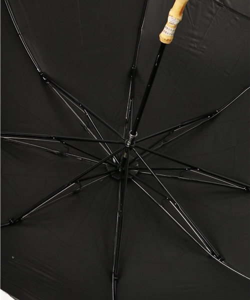 salle de bal（サルデバル）の「晴雨兼用 ショートワイド折りたたみ傘  バンブーハンドル　竹手　27370　SGT（折りたたみ傘・レディース・ブラック/ベージュ/ネイビー/ピンク/オフホワイト・FREE）」の9枚目の写真