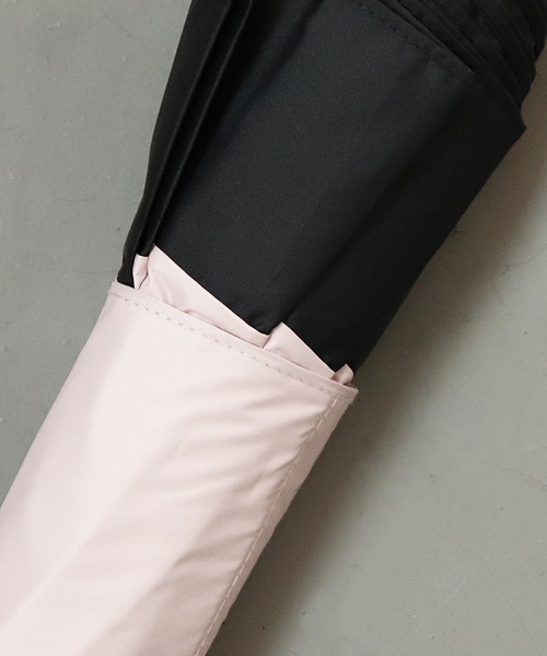 salle de bal（サルデバル）の「晴雨兼用 ショートワイド折りたたみ傘  バンブーハンドル　竹手　27370　SGT（折りたたみ傘・レディース・ブラック/ベージュ/ネイビー/ピンク/オフホワイト・FREE）」の14枚目の写真