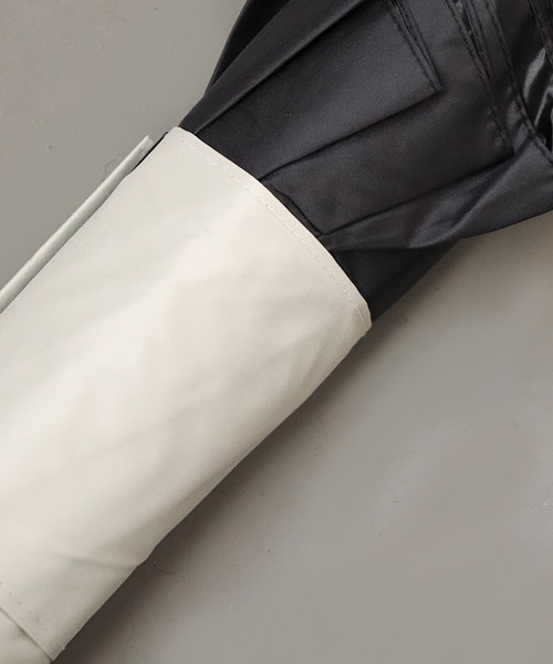 salle de bal（サルデバル）の「晴雨兼用 ショートワイド折りたたみ傘  バンブーハンドル　竹手　27370　SGT（折りたたみ傘・レディース・ブラック/ベージュ/ネイビー/ピンク/オフホワイト・FREE）」の15枚目の写真