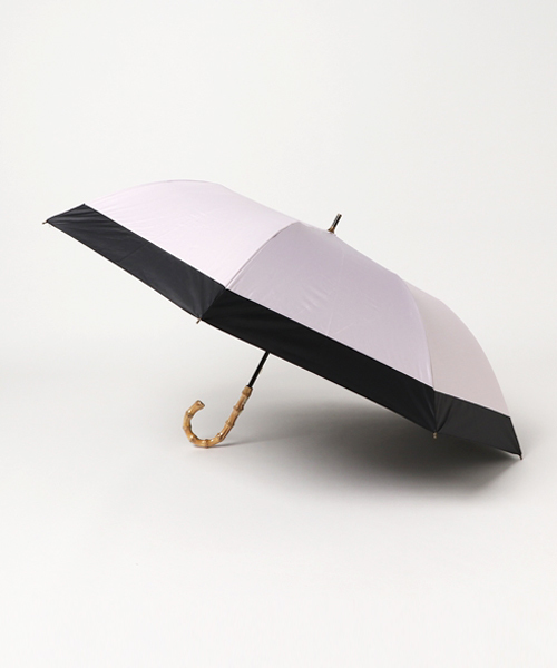 salle de bal（サルデバル）の「晴雨兼用 ショートワイド折りたたみ傘  バンブーハンドル　竹手　27370　SGT（折りたたみ傘・レディース・ブラック/ベージュ/ネイビー/ピンク/オフホワイト・FREE）」の19枚目の写真