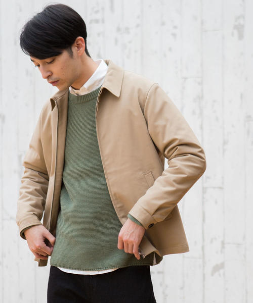 green label relaxing（グリーンレーベルリラクシング）の「SC ポリレーヨンSTRCスウィングトップ ブルゾン（ブルゾン・メンズ・ベージュ/ネイビー・S/M/L）」の10枚目の写真