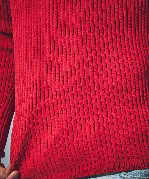 5351 POUR LES HOMMES（ゴーサンゴーイチプールオム）の「ホールガーメントVネックニット（ニット/セーター・メンズ・ブラック/ホワイト/ライトグレー/レッド系その他/イエロー系その他/ブルー・44/46/48）」の14枚目の写真