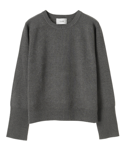 CLANE（クラネ）の「BASIC COMPACT KNIT TOPS（ニット/セーター・レディース・ブラック/グレー/ホワイト/レッド・1/2）」の3枚目の写真