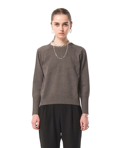 CLANE（クラネ）の「BASIC COMPACT KNIT TOPS（ニット/セーター・レディース・ブラック/グレー/ホワイト/レッド・1/2）」の7枚目の写真