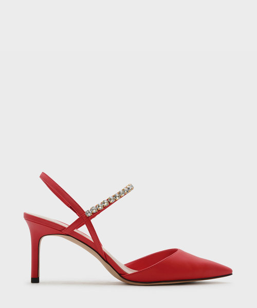 CHARLES & KEITH（チャールズ & キース）の「エンベリッシュストラップヒール / EMBELLISHED STRAP HEELS（パンプス・レディース・アイボリー/ブラック/レッド・22.5cm/23.5cm/23cm/24.5cm/25cm/25.5cm）」の3枚目の写真