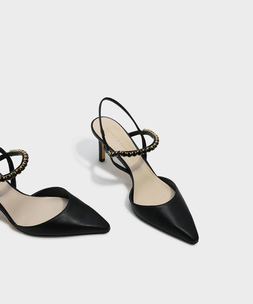 CHARLES & KEITH（チャールズ & キース）の「エンベリッシュストラップヒール / EMBELLISHED STRAP HEELS（パンプス・レディース・アイボリー/ブラック/レッド・22.5cm/23.5cm/23cm/24.5cm/25cm/25.5cm）」の6枚目の写真
