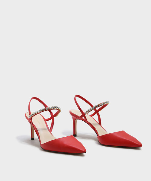 CHARLES & KEITH（チャールズ & キース）の「エンベリッシュストラップヒール / EMBELLISHED STRAP HEELS（パンプス・レディース・アイボリー/ブラック/レッド・22.5cm/23.5cm/23cm/24.5cm/25cm/25.5cm）」の10枚目の写真