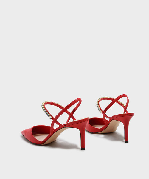 CHARLES & KEITH（チャールズ & キース）の「エンベリッシュストラップヒール / EMBELLISHED STRAP HEELS（パンプス・レディース・アイボリー/ブラック/レッド・22.5cm/23.5cm/23cm/24.5cm/25cm/25.5cm）」の11枚目の写真