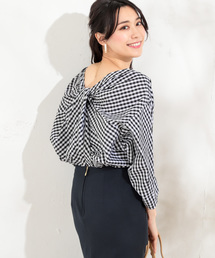 un dix cors | バックツイストブラウス-(シャツ/ブラウス)