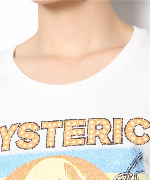 HYSTERIC GLAMOUR（ヒステリックグラマー）の「MOTEL pt T-SH（Tシャツ/カットソー・レディース・ホワイト/オレンジ/チャコールグレー・FREE）」の7枚目の写真