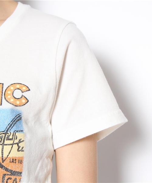 HYSTERIC GLAMOUR（ヒステリックグラマー）の「MOTEL pt T-SH（Tシャツ/カットソー・レディース・ホワイト/オレンジ/チャコールグレー・FREE）」の8枚目の写真