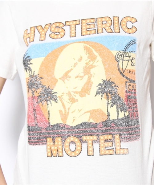 HYSTERIC GLAMOUR（ヒステリックグラマー）の「MOTEL pt T-SH（Tシャツ/カットソー・レディース・ホワイト/オレンジ/チャコールグレー・FREE）」の9枚目の写真