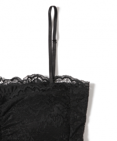 laboratory work（ラボラトリーワーク）の「カップ付き◆レースベアトップ（キャミソール・レディース・ホワイト/ブラック・MEDIUM）」の7枚目の写真