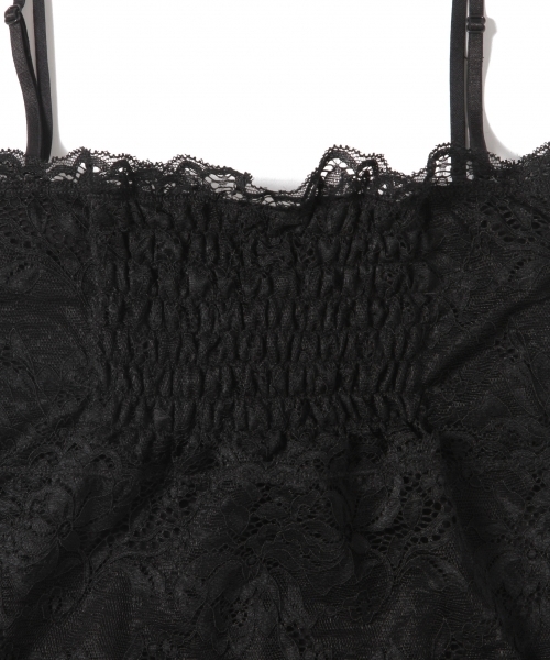 laboratory work（ラボラトリーワーク）の「カップ付き◆レースベアトップ（キャミソール・レディース・ホワイト/ブラック・MEDIUM）」の4枚目の写真