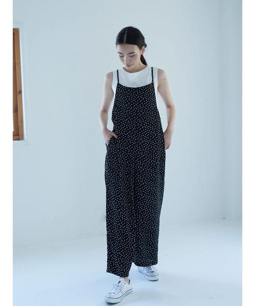 AMERICAN HOLIC(アメリカンホリック)の「【WEB限定】ワイドサロペット○★(サロペット/オーバーオール・レディース・ブラック/モカ/ドット・FREE)」の9枚目の写真