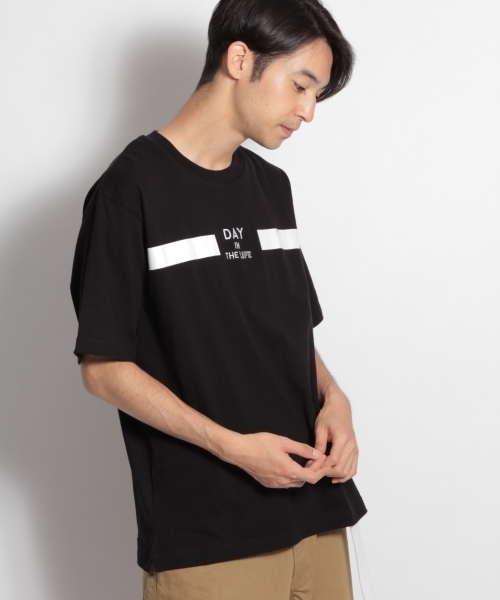 niko and...（ニコアンド）の「ワンポイント刺繍Tシャツ（Tシャツ/カットソー・メンズ・ブラック/ベージュ/オフホワイト・MEDIUM/LARGE）」の7枚目の写真