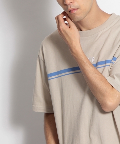 niko and...（ニコアンド）の「ワンポイント刺繍Tシャツ（Tシャツ/カットソー・メンズ・ブラック/ベージュ/オフホワイト・MEDIUM/LARGE）」の9枚目の写真