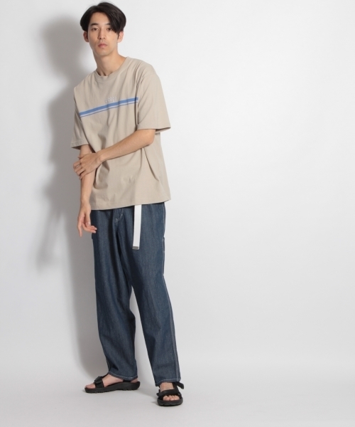 niko and...（ニコアンド）の「ワンポイント刺繍Tシャツ（Tシャツ/カットソー・メンズ・ブラック/ベージュ/オフホワイト・MEDIUM/LARGE）」の10枚目の写真