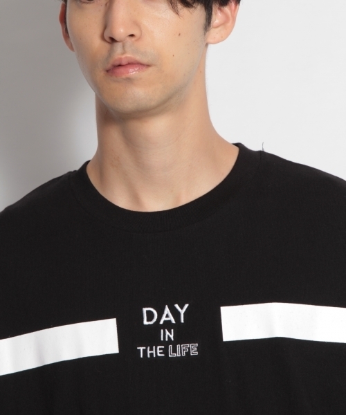 niko and...（ニコアンド）の「ワンポイント刺繍Tシャツ（Tシャツ/カットソー・メンズ・ブラック/ベージュ/オフホワイト・MEDIUM/LARGE）」の14枚目の写真